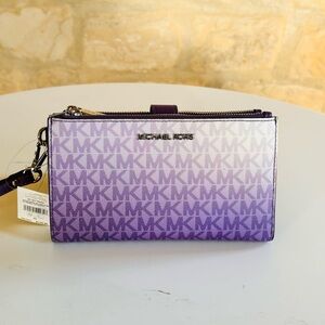 Michael Kors Lavender Logo Wristlet